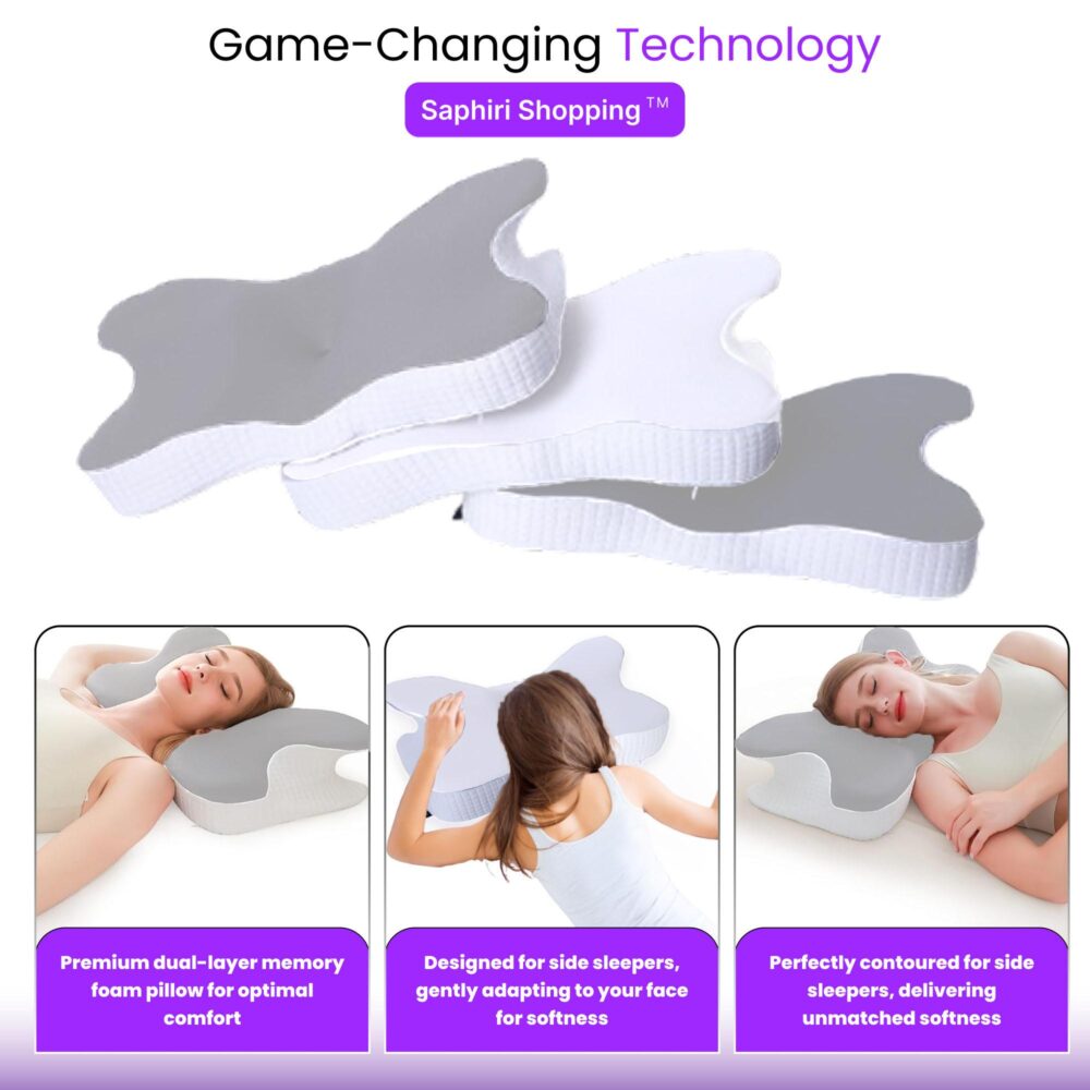 2 copy (1) Light Grey Ergonomic Cervical Pillow